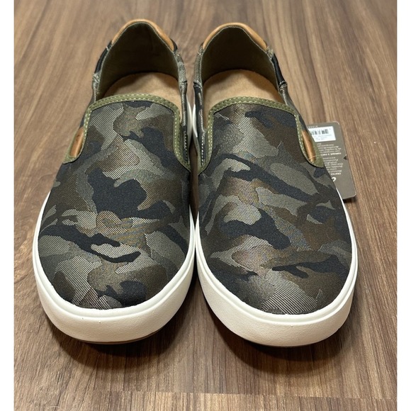 OluKai Lae'ahi Pa'i Husk Green Camo Slip On Casual Shoes Size 10 - Picture 6 of 11